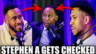 Giannis & Thanasis PULLS UP & CHECKS Stephen A LIVE Face To Face For Being MESSY On ESPN First Take 