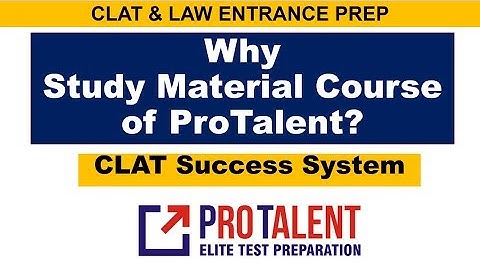 Why to purchase Study Material of ProTalent for CLAT?