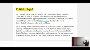Open Basic Logic: Part 1.1 - Introduction (For All X Ch.1)