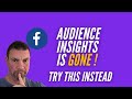 Facebook Audience Insights has been removed! Try finding targeting options this way...