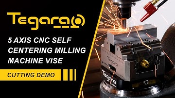 Cutting Demo | Tegara 5 Axis CNC Self Centering Vise and Quick Base