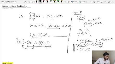 Linear Combination 1 | Basic Linear Algebra | Lecture 22