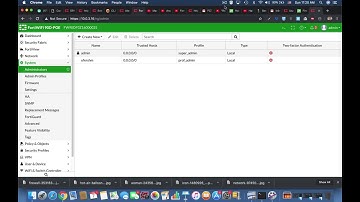 Admin Trusted Host - Fortinet Firewall