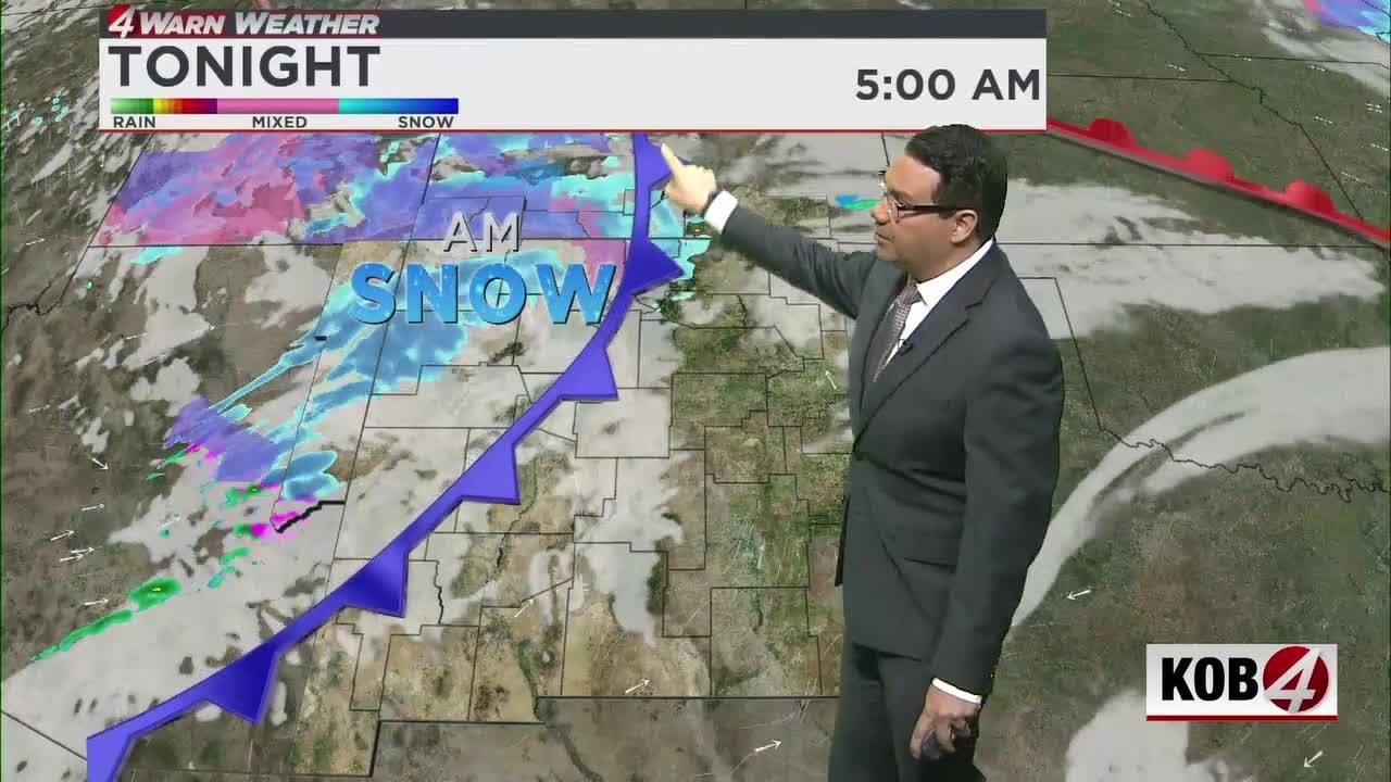 Winter storm brings strong winds and snow to parts of New Mexico - YouTube