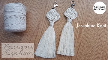 DIY Macrame Keychain | Josephine Knot | Passo A Passo Chaveiro Em Macrame #macrame