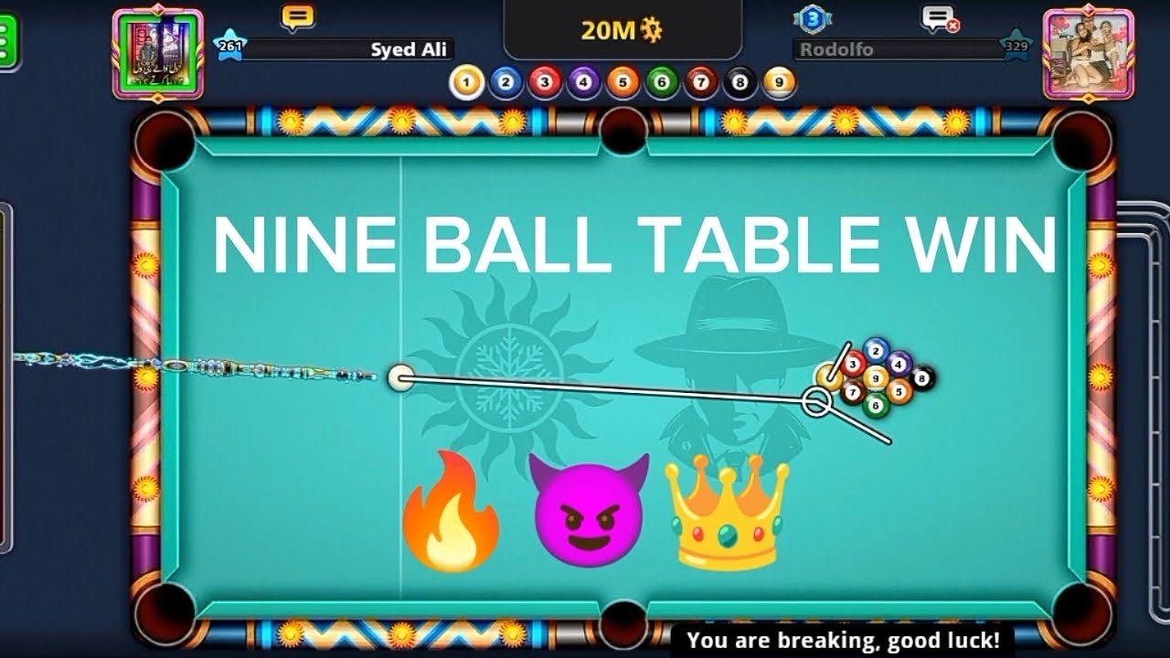 nine ball table won YouTube