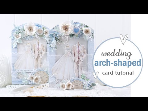 Handmade Arch Shaped Wedding Card