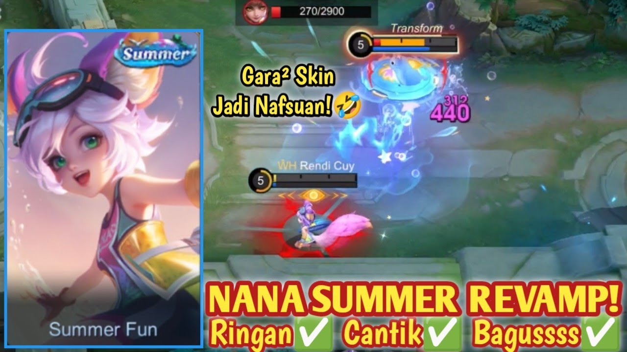 NANA SUMMER REVAMP! JADI MAKIN UNYU LUCU BANGET🤩 NANA PATCH BARU! BUILD NANA TERSAKIT 2025 - MLBB