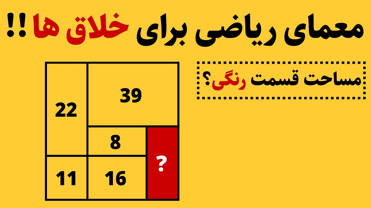 معمای ریاضی ساده اما جالب که با یک نگاه حل میشه!!