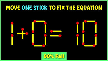 Can You Fix 🔥 1+0=10  by Moving Only 1 Matchstick ? | #matchstickpuzzle