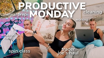 PRODUCTIVE MONDAY VLOG: trader joe