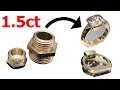 DIY MAKING A BEAUTIFUL RING WITH 1.50 CARAT AMETISTE USING HEX NUT