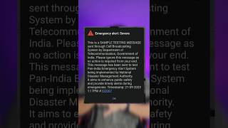Emergency Alert ⚠️ on Mobile Phone Display  shorts