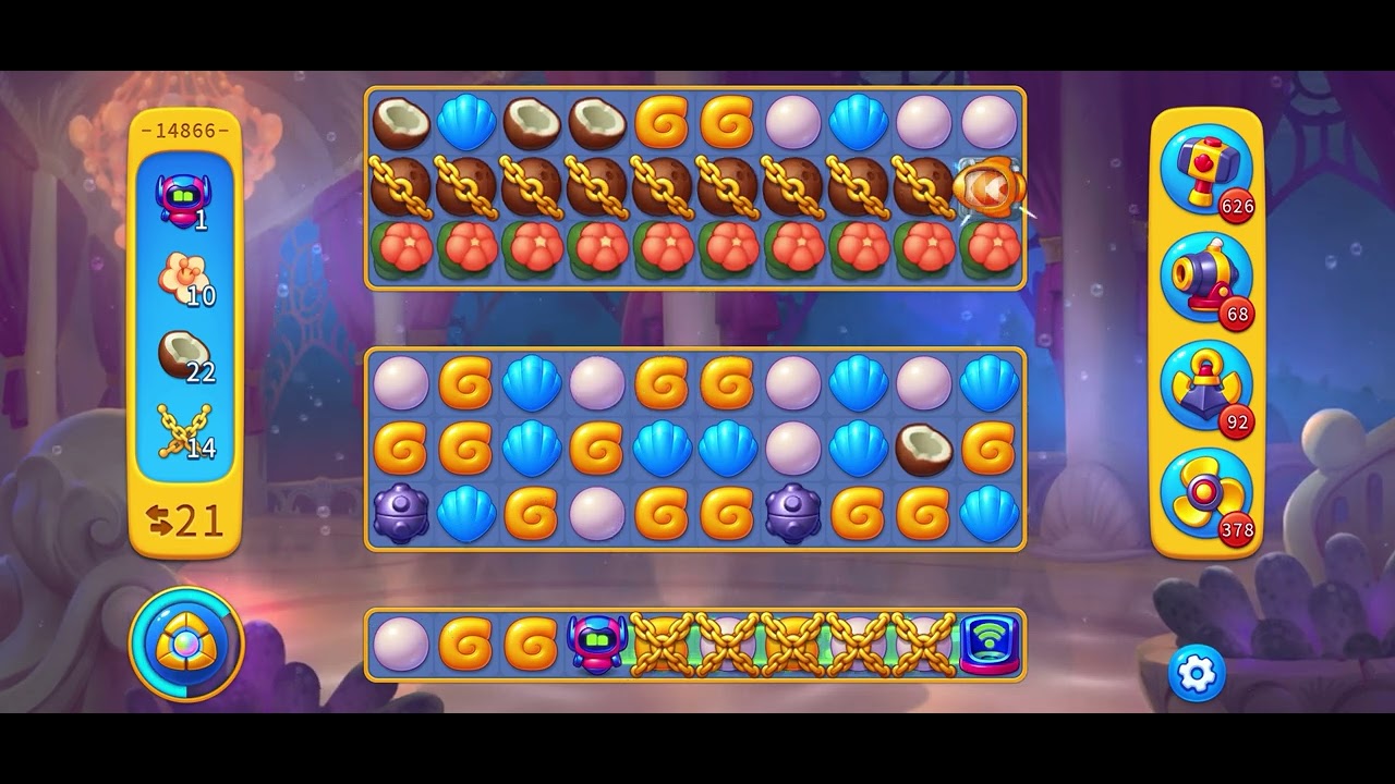 Fishdom level 14866 no boosters フィッシュダム ノーマル - YouTube