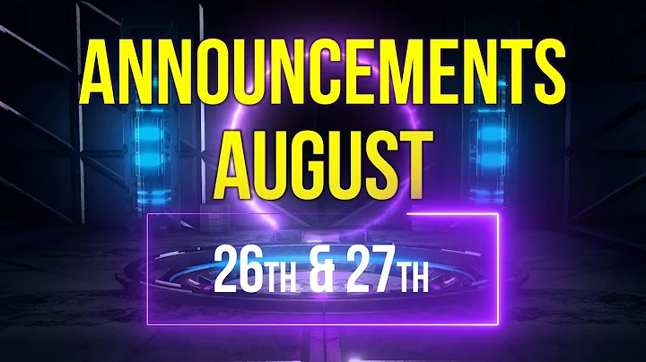 Rawlinson Morning Announcements for Aug. 26th & 27th