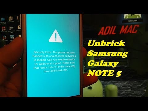 Unbrick samsung NOTE 5 FIX an error has occured while updating