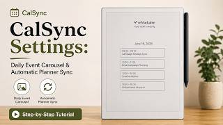 CalSync Settings: Daily Event Carousel & Automatic Planner Sync