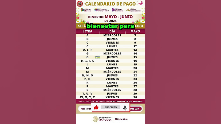 Calendario de pagos de MAYO 2025 | ¿Cuando pagan la pension bienestar?
