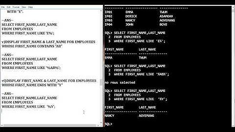 ORACLE SQL PART 9-SELECT STATEMENTS WITH ORDER & WHERE CLAUSE,SUBSTITUTION VARIABLES