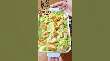 سلطة سيزرالدجاج طريقة ألذ السلطات الإيطالية Caesar Salad Shorts 