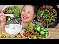 DELICIOUS JUICY GARLIC BUTTER STEAK RECIPE MUKBANG 먹방 (QUICK + EASY) | COOKING + EATING SHOW