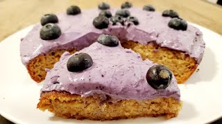 Лимонный торт с черничным кремом, без глютена / Lemon Cake with Blueberry Frosting