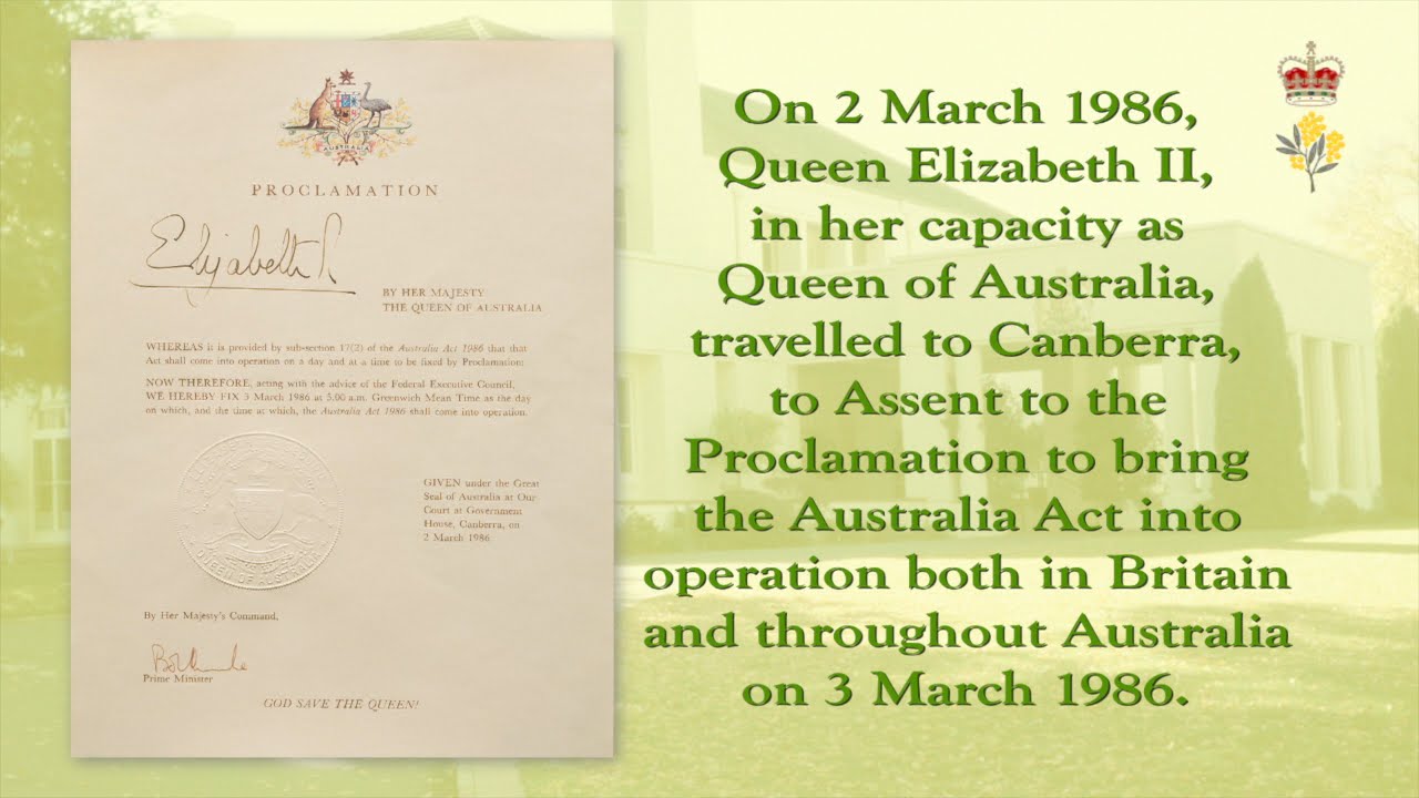 10 V4 Australia Act 1986