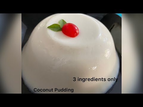 Easy Coconut Pudding || 3 ingredients only@aiwa food