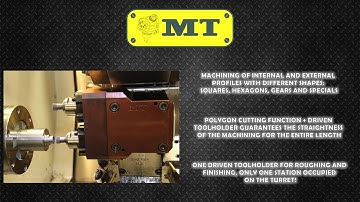 91° Multiple broaching driven toolholder for CNC lathe