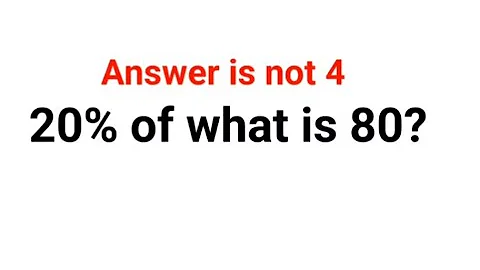 20% of what is 80? The answer is not 4.  Ukraine Math Test #math #percentages #ukraine