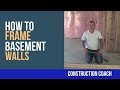 How to Frame Basement Walls - DIY