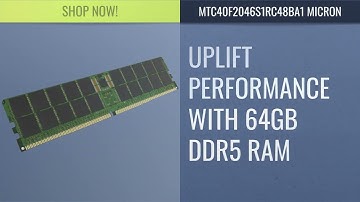 MTC40F2046S1RC48BA1 Micron 64GB DDR5-4800MHz RDIMM 2Rx4 CL40 Memory