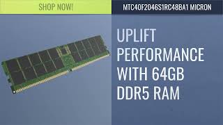 Mtc40F2046S1Rc48Ba1 Micron 64Gb Ddr5-4800Mhz Rdimm 2Rx4 Cl40 Memory
