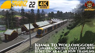 Trainz Railroad Simulator 2022 | Kiama To Wollongong NSW Australia | H-Set Oscar NSW Trainlink | 4K