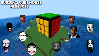 SURVIVAL RUBICK'S CUBE HOUSE WITH 100 NEXTBOTS in Minecraft - Gameplay - Coffin Meme