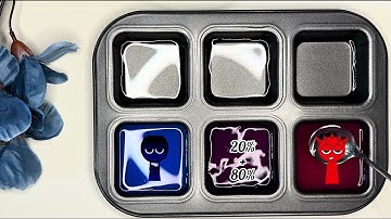 Mixing Colors with Funny Characters | Satisfying ASMR Art #colormixing #sprunki #relaxing #art 