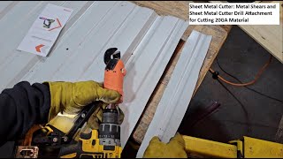 Sheet Metal Cutter: Metal Shears and Sheet Metal Cutter Drill Attachment for Cutting 20GA Material