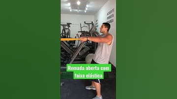 Remada aberta com faixa elástica - prof. Matheus Gomes #shorts