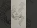 Sketchbook Diaries: Drawing a Skull and Snake #art #ytshorts #drawing #sketch #shortvideo #sketching