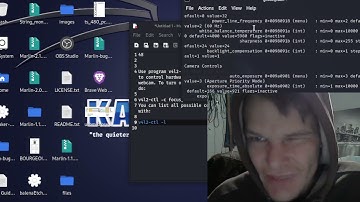 Logitech web cam settings in  Kali Ubuntu