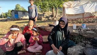 Beautiful nomadic morning: Akram and her family have a beautiful morning for a strong start