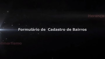 Formulário de Cadastro de Bairros - Aula 034