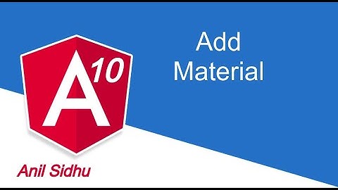 Angular 10 tutorial #19 Add Material UI
