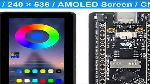 ESP32 S3 1.91inch AMOLED Display Screen With WIFI/BTL 16MB Flash/8MB PSRAM For Arduin