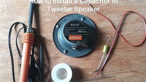 How to Install a Capacitor in Tweeter Speaker (Basic)