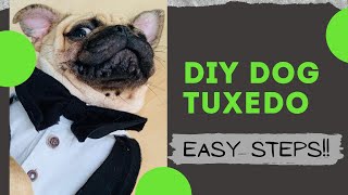 DIY DOG TUXEDO BIB| Easy DIY | Pet DIY(with only 4 items)