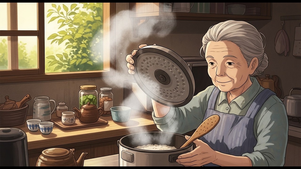 Coming Home to Grandmother’s Kitchen | The Sound of Rice Cooking and Gentle Smiles