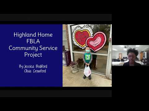 2020-2021-Highland Home School-Jessican Bodiford and Olivia Crawford-Community Service Project