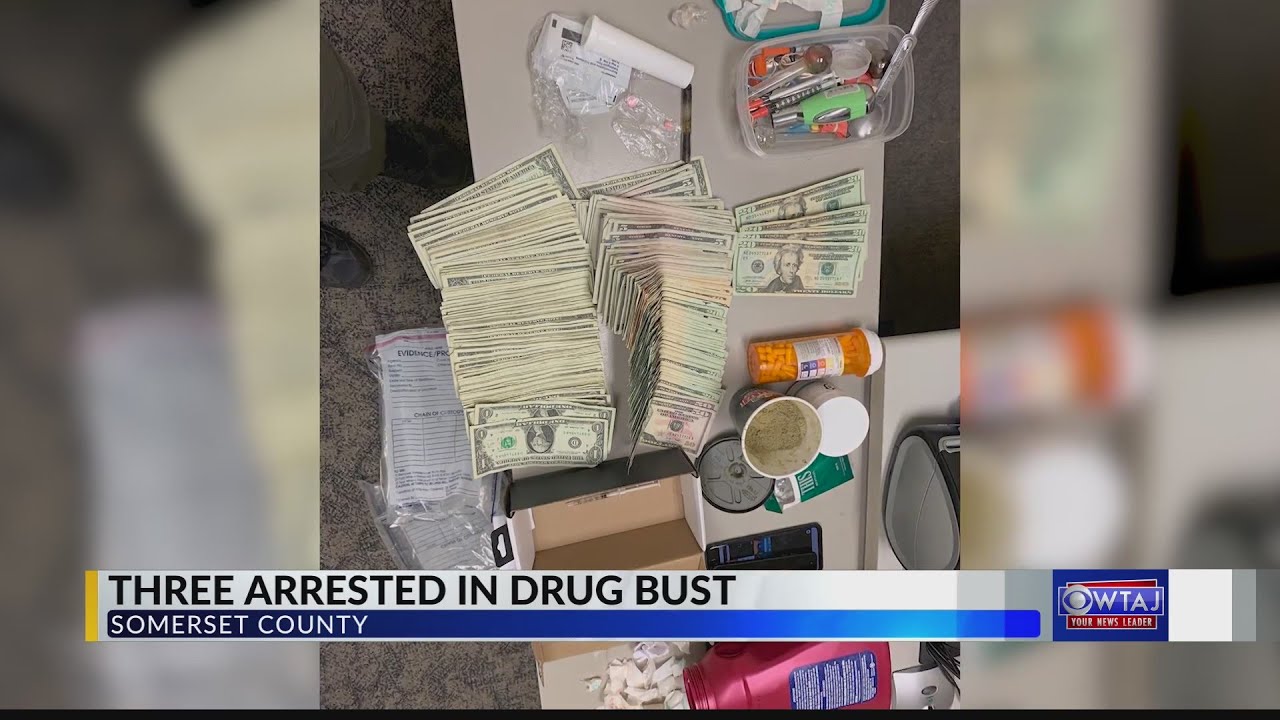 Three arrested after Somerset County drug bust - YouTube
