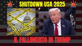 Shutdown USA 2025: blocco federale, crisi e il fallimento di Trump